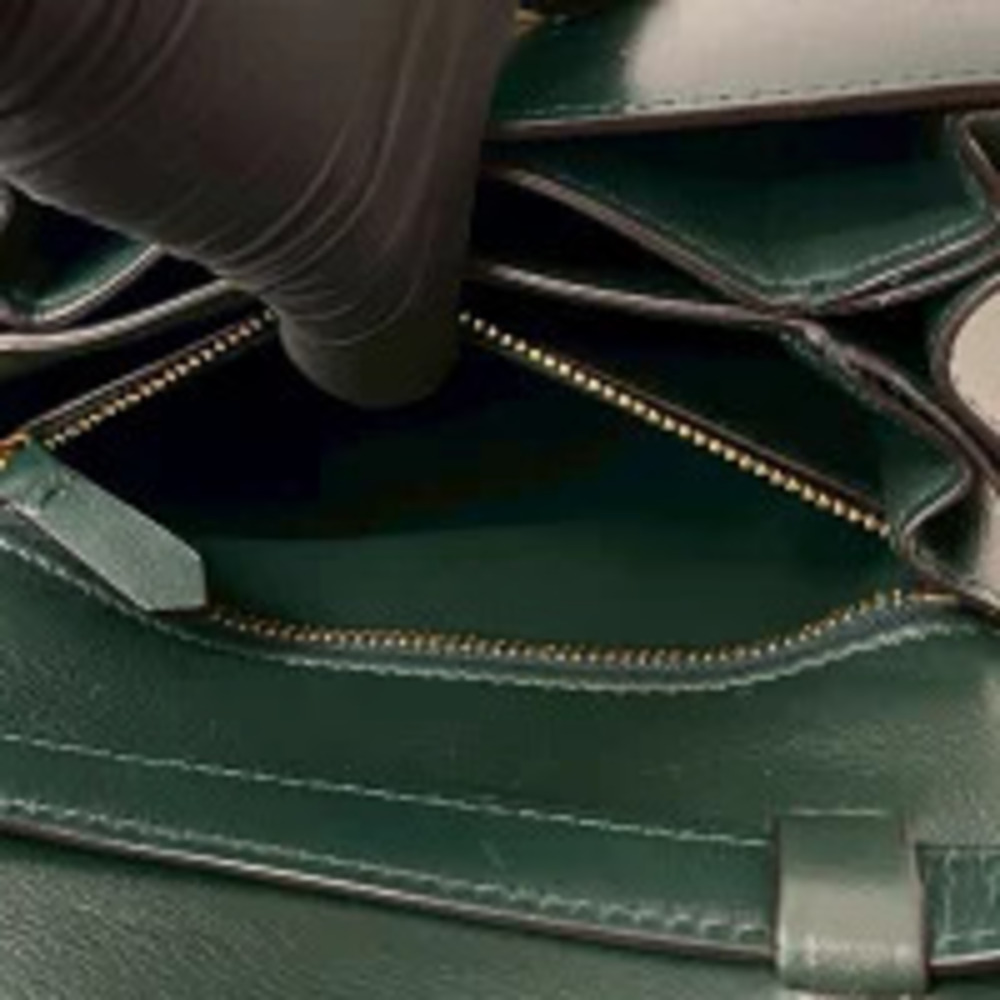 CELINE Calf Leather Shoulder Bag Green - Picture 10 of 10